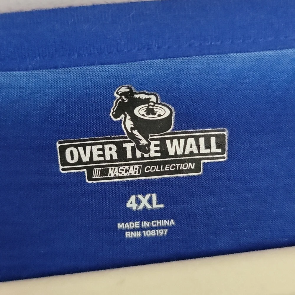 Nascar Hendrick Over The Wall Sequins Top Blue XXL Shiny Short Sleeve T-Shirt - Picture 3 of 3